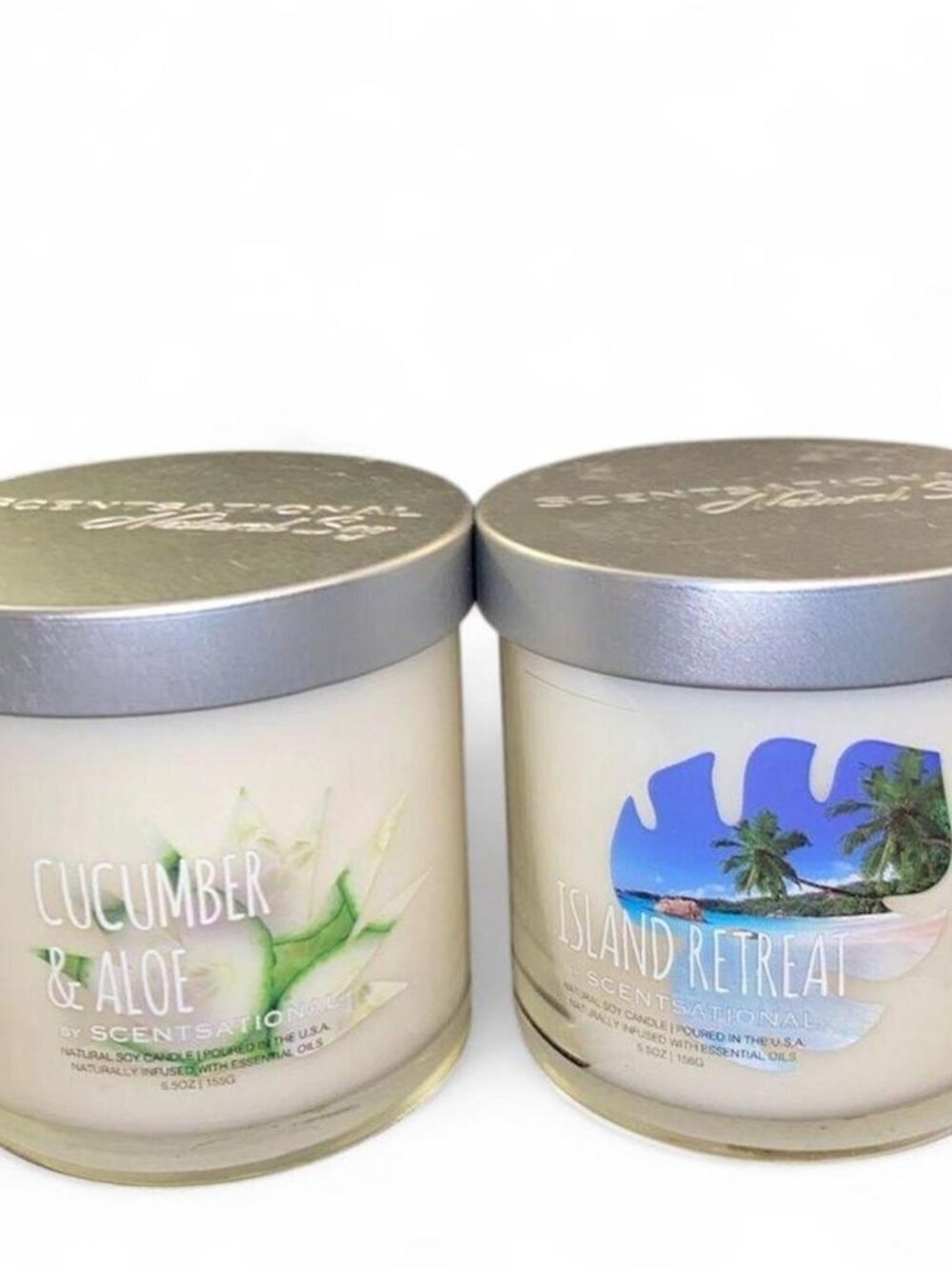 NWT Scentsational Natural Soy Candles - Set of 2